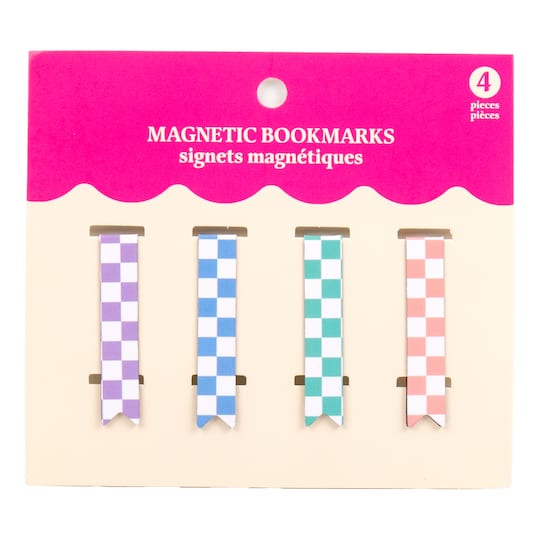 Checkered Magnetic Bookmark Set